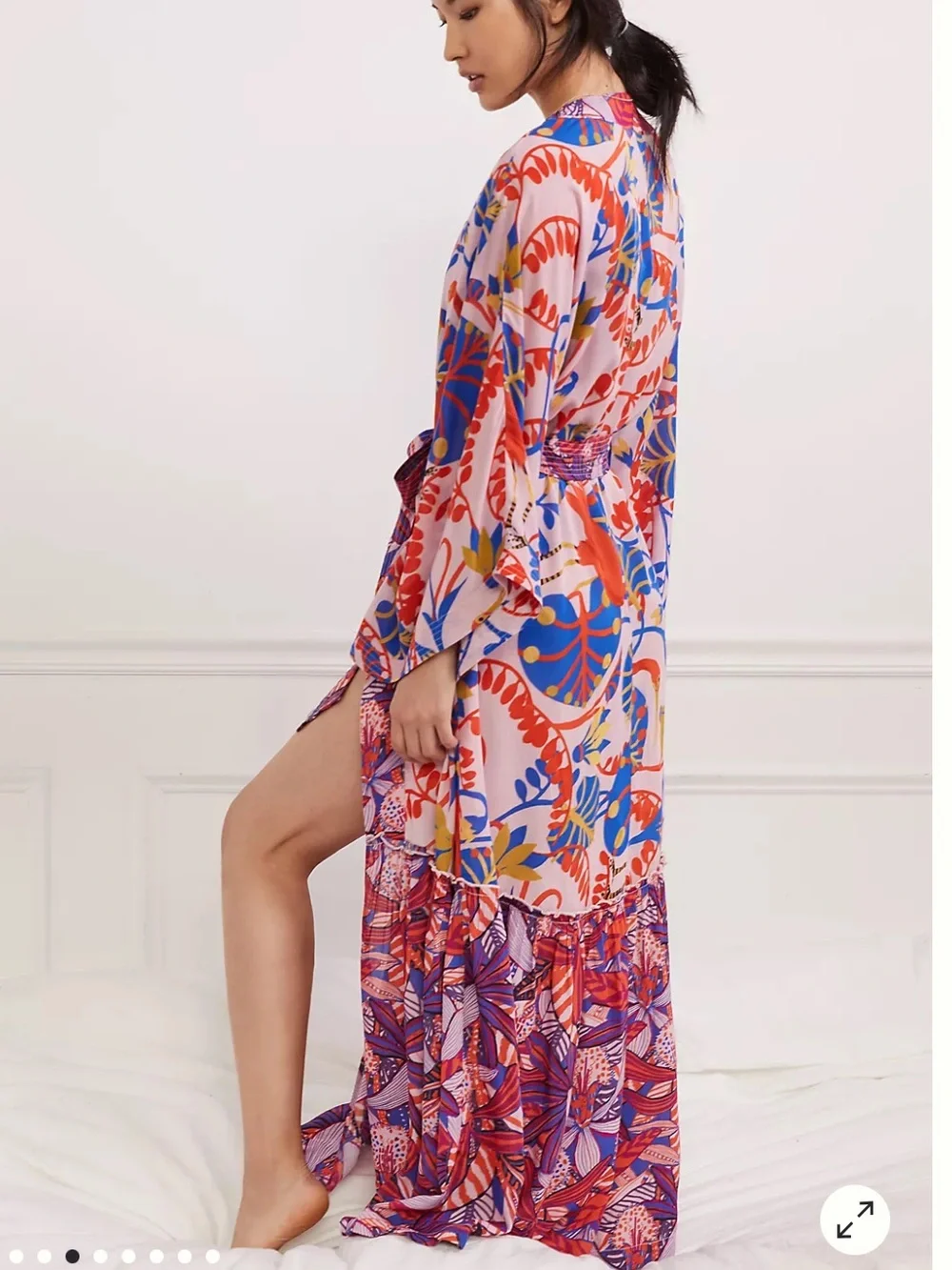 Anthropologie Claire Colin Botanical Robe Size Small/Medium
